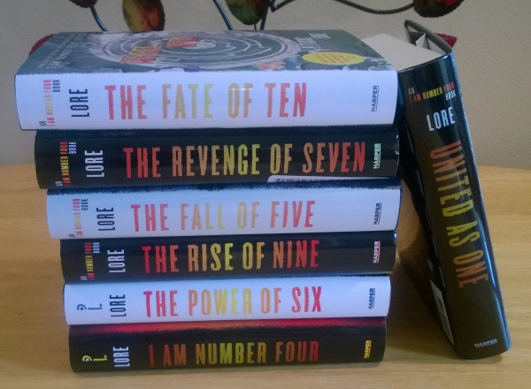 Seven books make up the Lorien Legacies series.  See the table at the end of the post for details on the order of publication and where to find each of these fine novels.